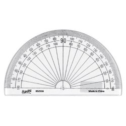 BANTEX PROTRACTOR PLASTIC Clear 10cm 180Deg Clear 852516